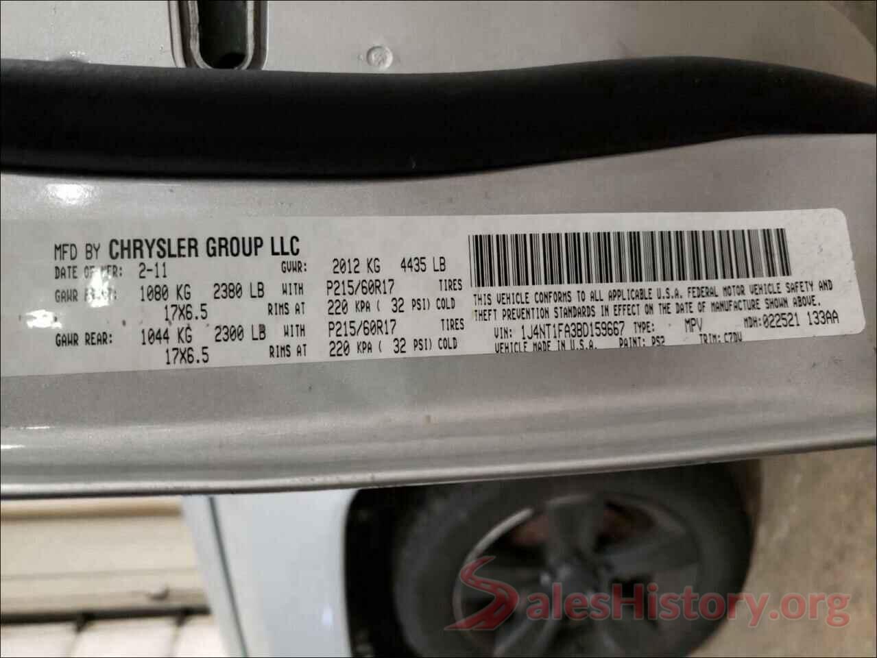 5TFFW5F11GX199762 2011 JEEP COMPASS