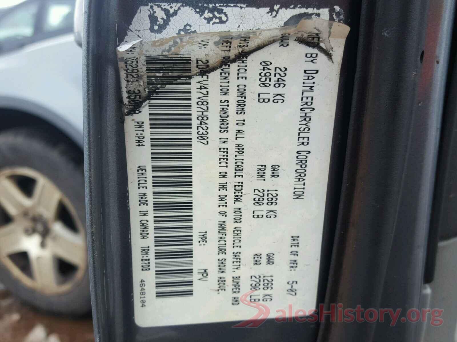 1FADP3K28HL286404 2007 DODGE MAGNUM