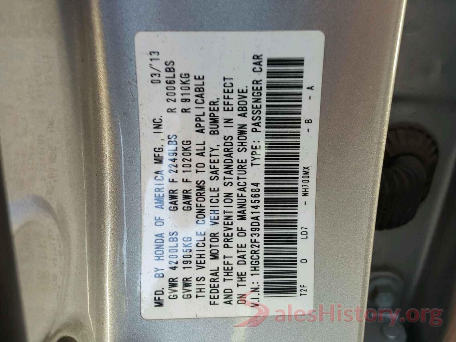 KM8J33A41HU468057 2013 HONDA ACCORD