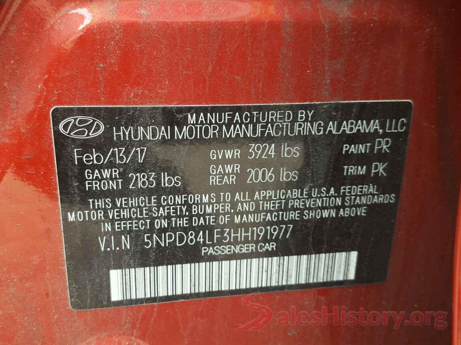 5TFRX5GN3GX068442 2017 HYUNDAI ELANTRA