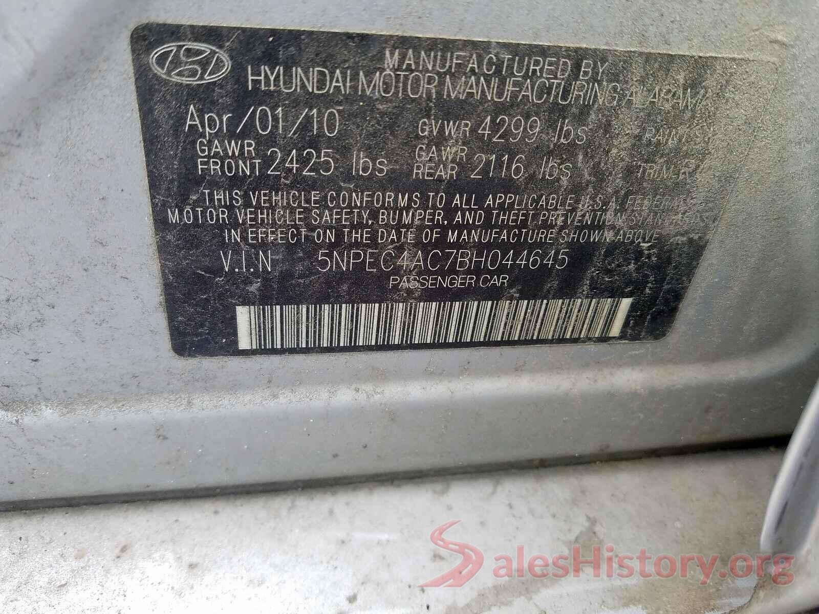 5TDJZRFH4HS415245 2011 HYUNDAI SONATA