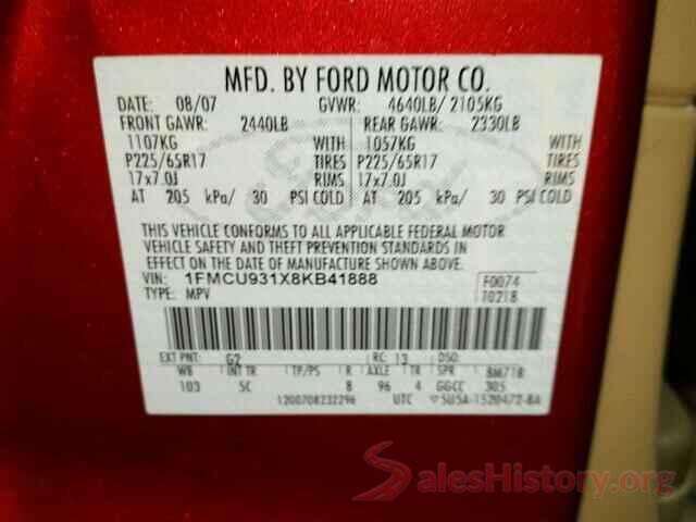 1C4PJMBN5LD619704 2008 FORD ESCAPE