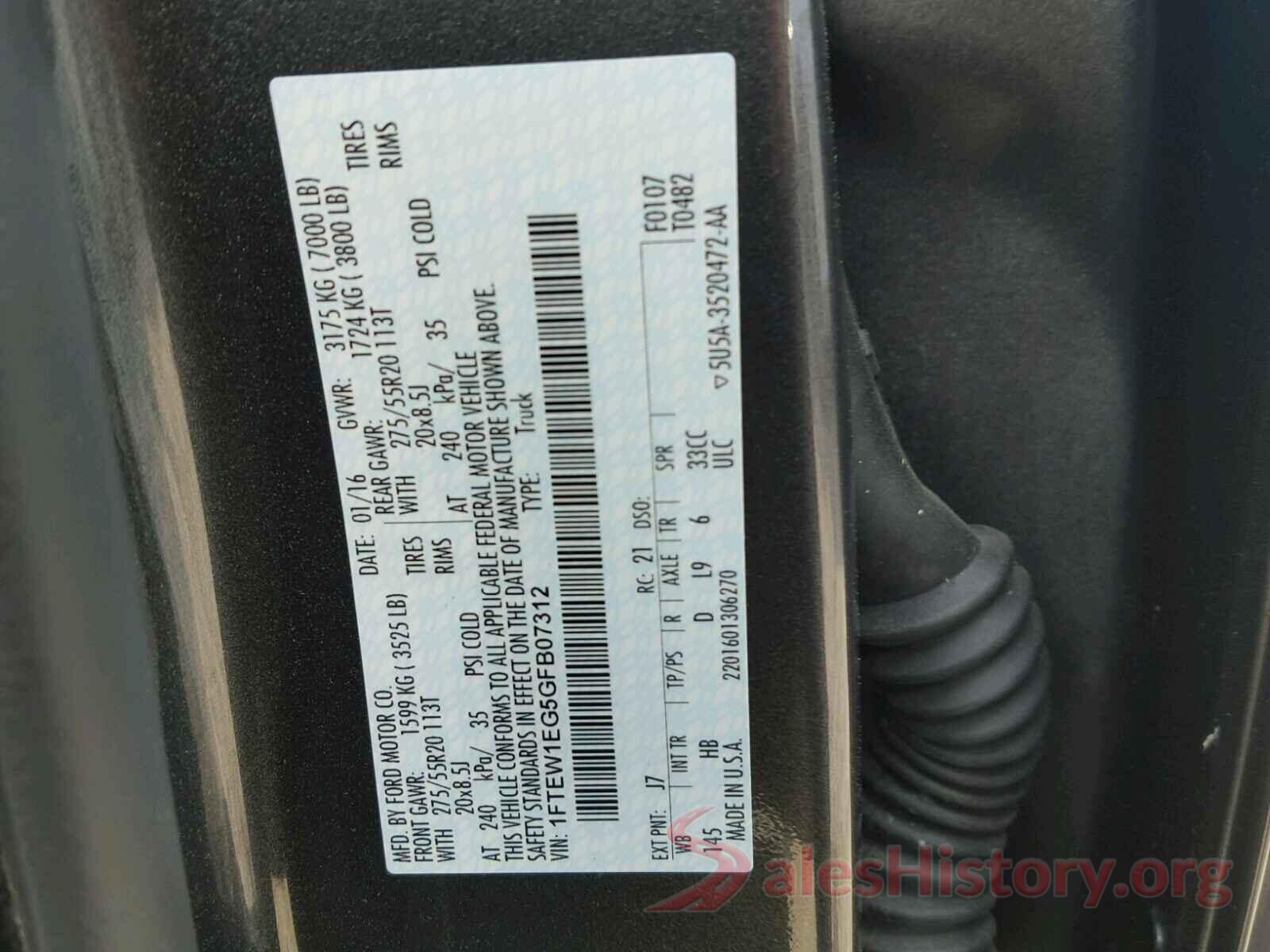 1FADP3K25GL216583 2016 FORD F150