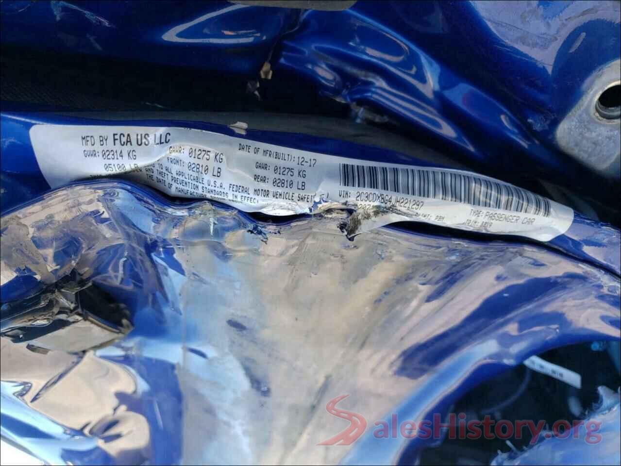 2C3CDXBG4JH221297 2018 DODGE CHARGER