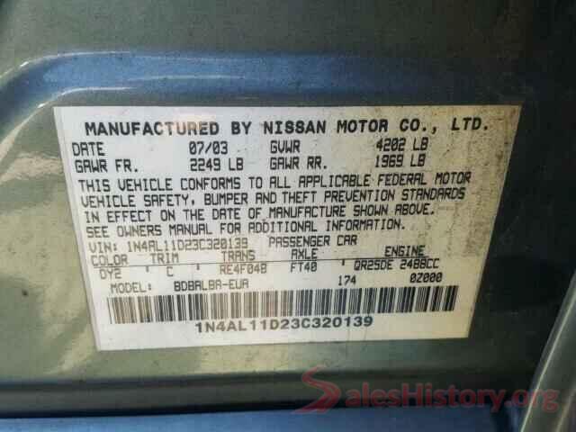 YV4A22PK9G1051189 2003 NISSAN ALTIMA