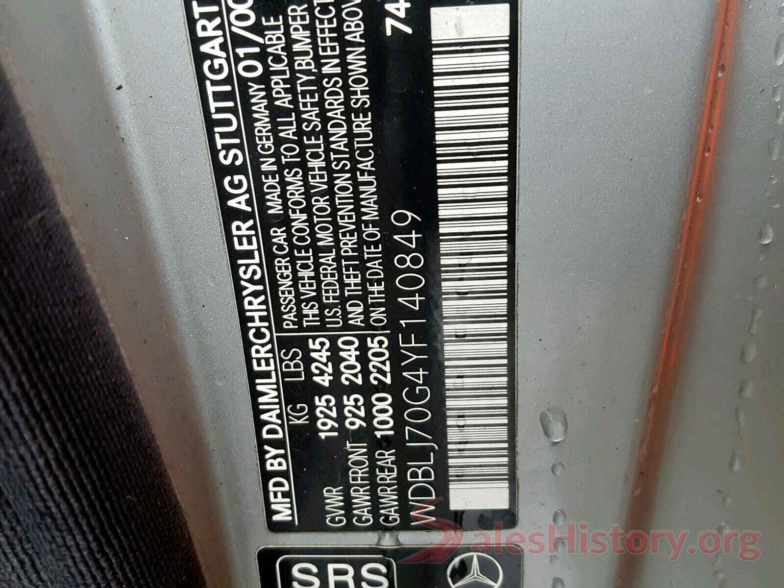 JA4AZ3A31HZ026158 2000 MERCEDES-BENZ CLK 430