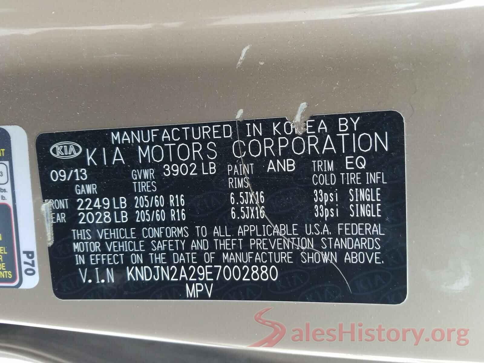 3VWC57BU3KM041338 2014 KIA SOUL