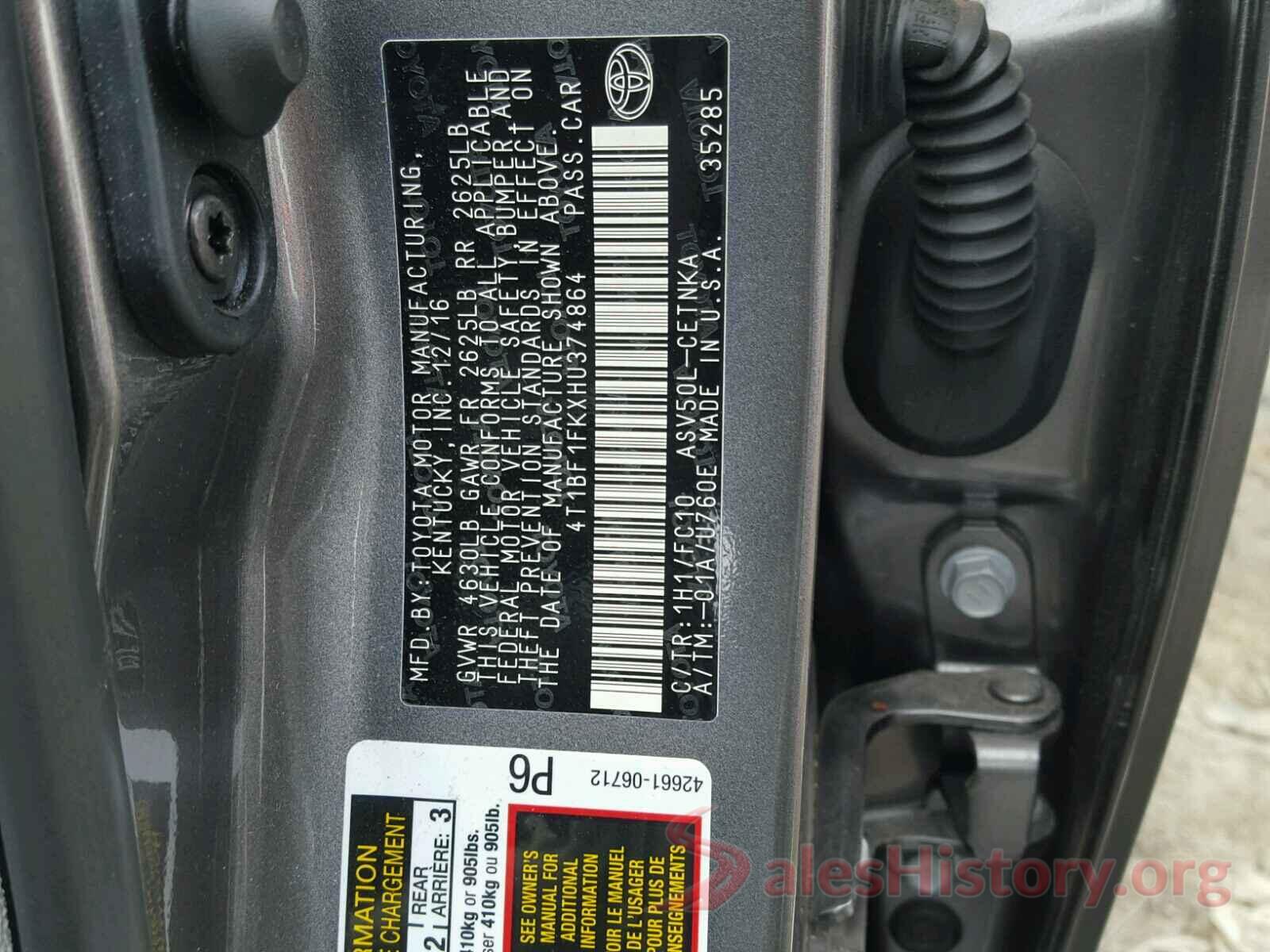 JTMRWRFV9LD071630 2017 TOYOTA CAMRY