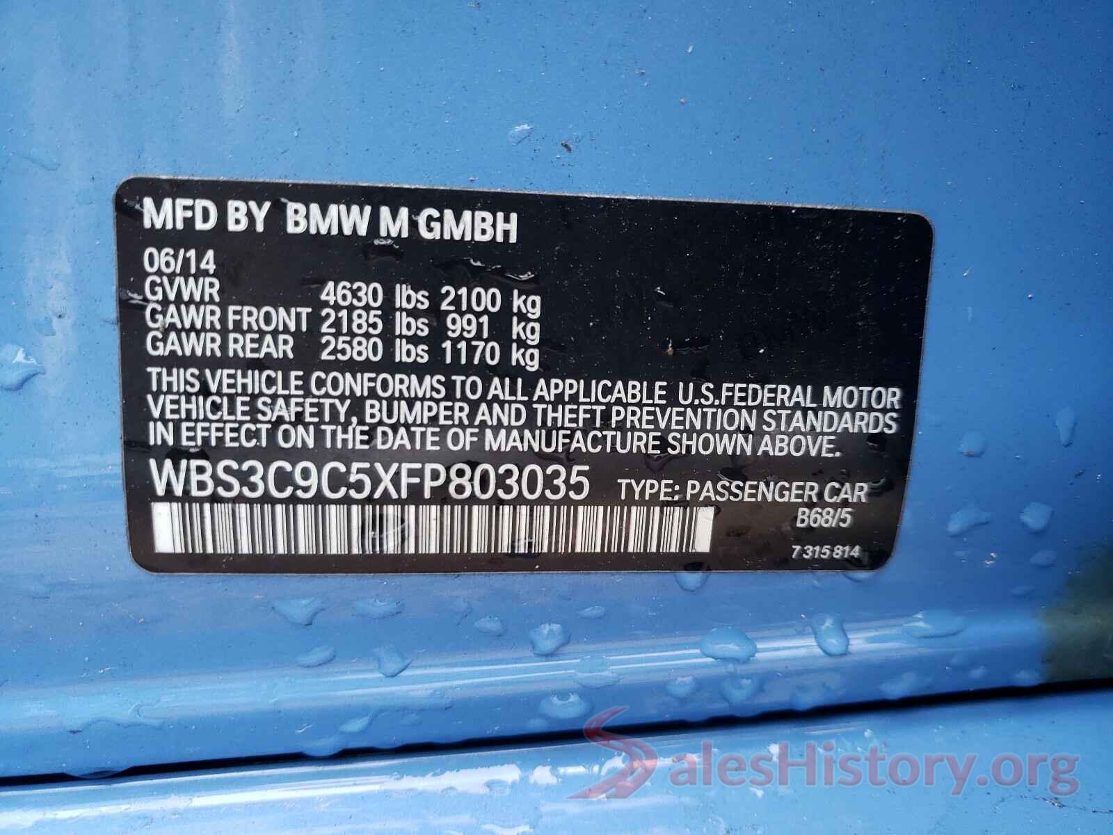 3FA6P0HD1LR144759 2015 BMW M3