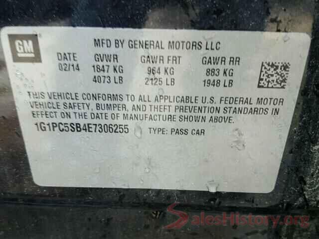 NM0LS7F2XK1414115 2014 CHEVROLET CRUZE