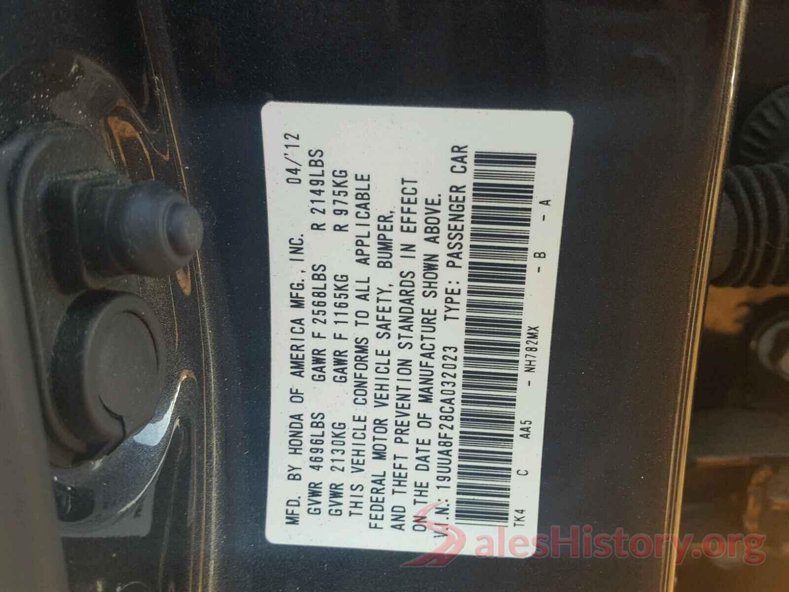 4S4BSAFC3J3381283 2012 ACURA TL