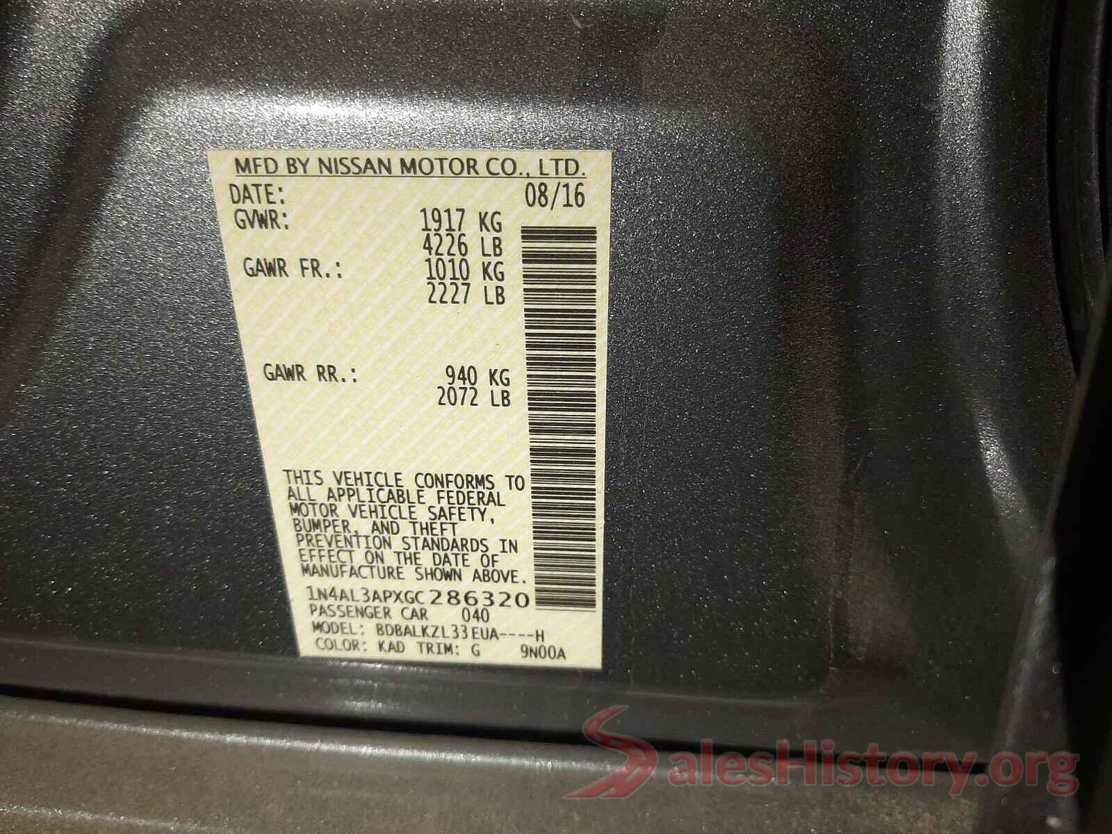 1N4AL3APXGC286320 2016 NISSAN ALTIMA