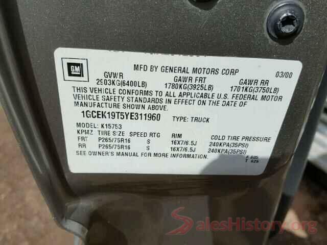 WDDSJ4GB1GN392459 2000 CHEVROLET SILVERADO