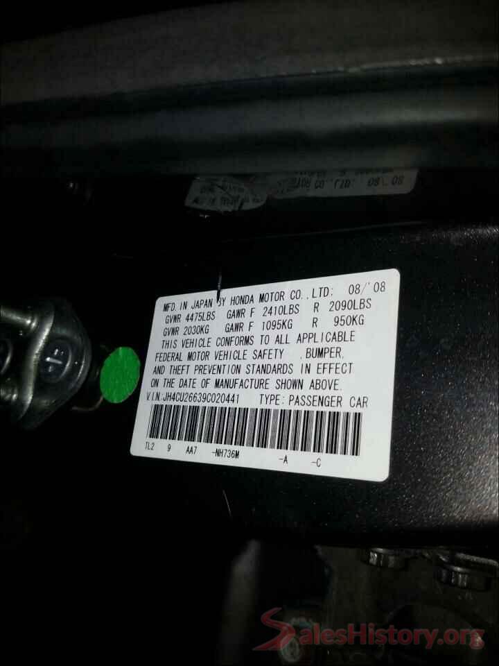 19XFC2F52GE046558 2009 ACURA TSX