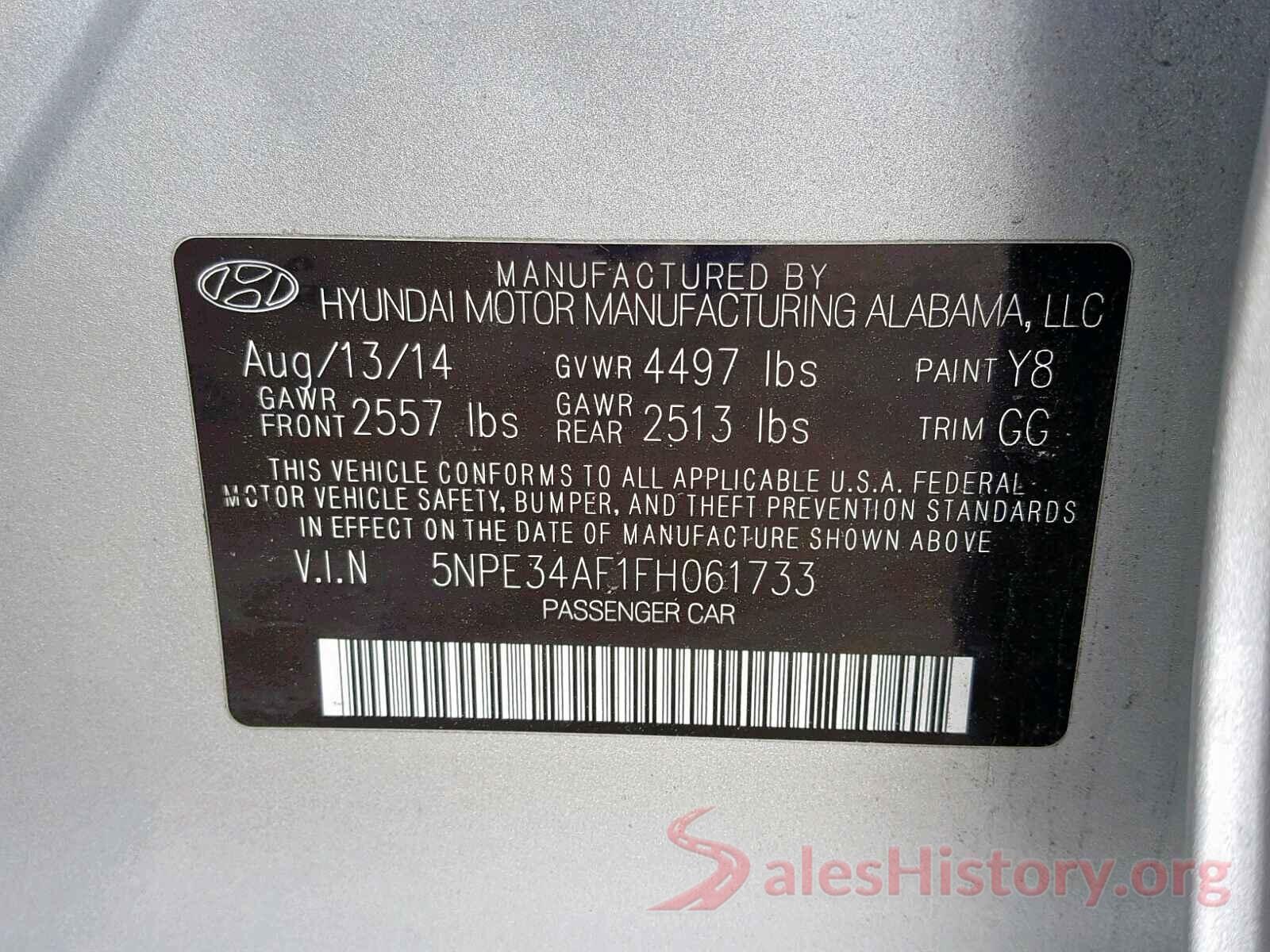 3N1AB7AP1HY210288 2015 HYUNDAI SONATA