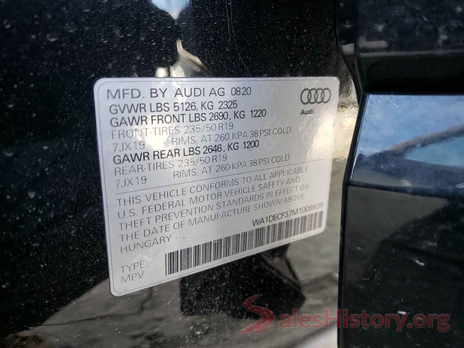 1C4PJMCS6GW317269 2021 AUDI Q3