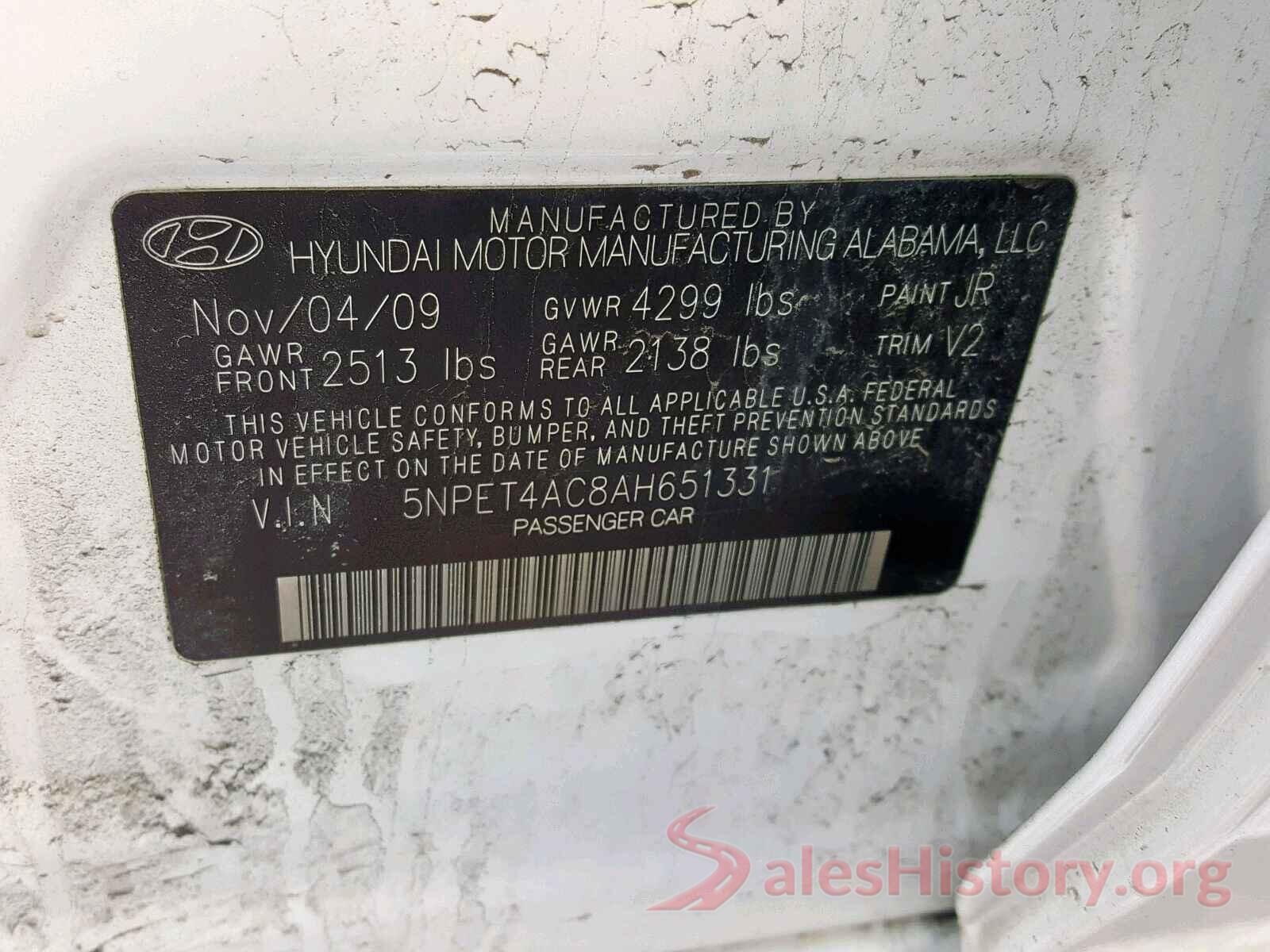 3KPFK4A73HE123110 2010 HYUNDAI SONATA