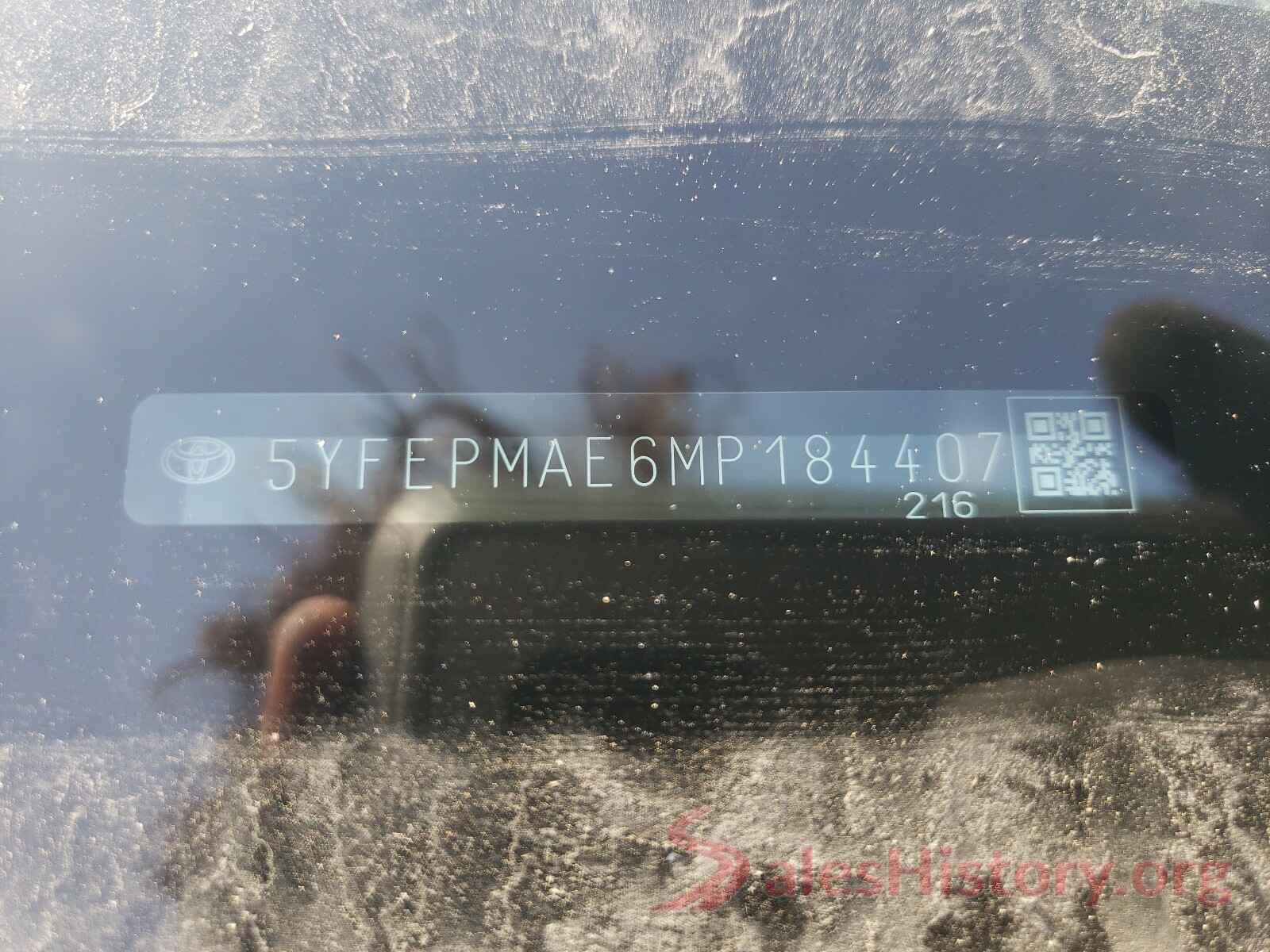 5YFEPMAE6MP184407 2021 TOYOTA COROLLA