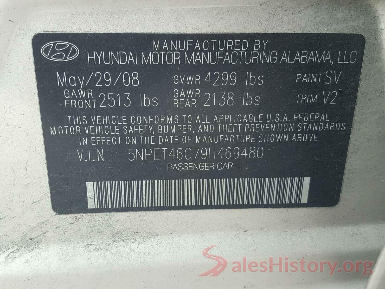 3N1CN7AP0JL864797 2009 HYUNDAI SONATA