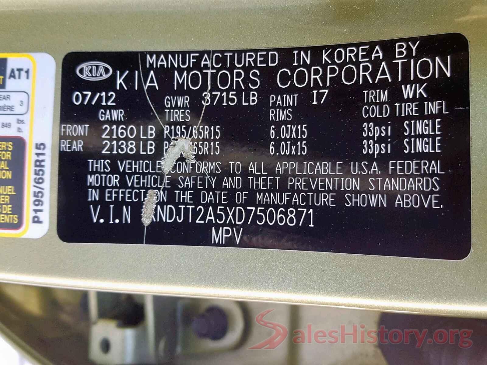 JM1GL1V51H1127300 2013 KIA SOUL