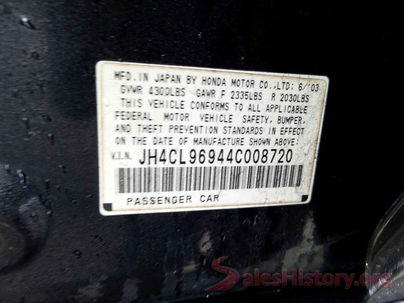 3N1AB7AP2KY252959 2004 ACURA TSX