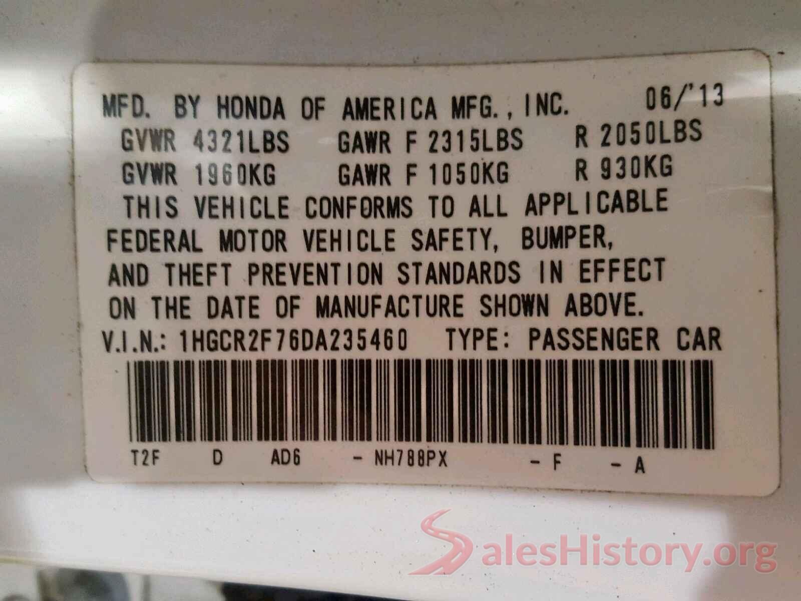 1HGCR2F73HA233722 2013 HONDA ACCORD EX