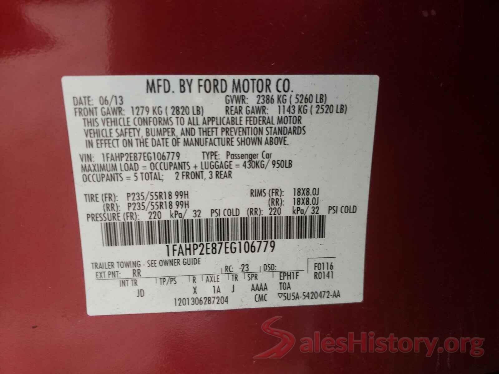 5FNYF6H53GB018881 2014 FORD TAURUS