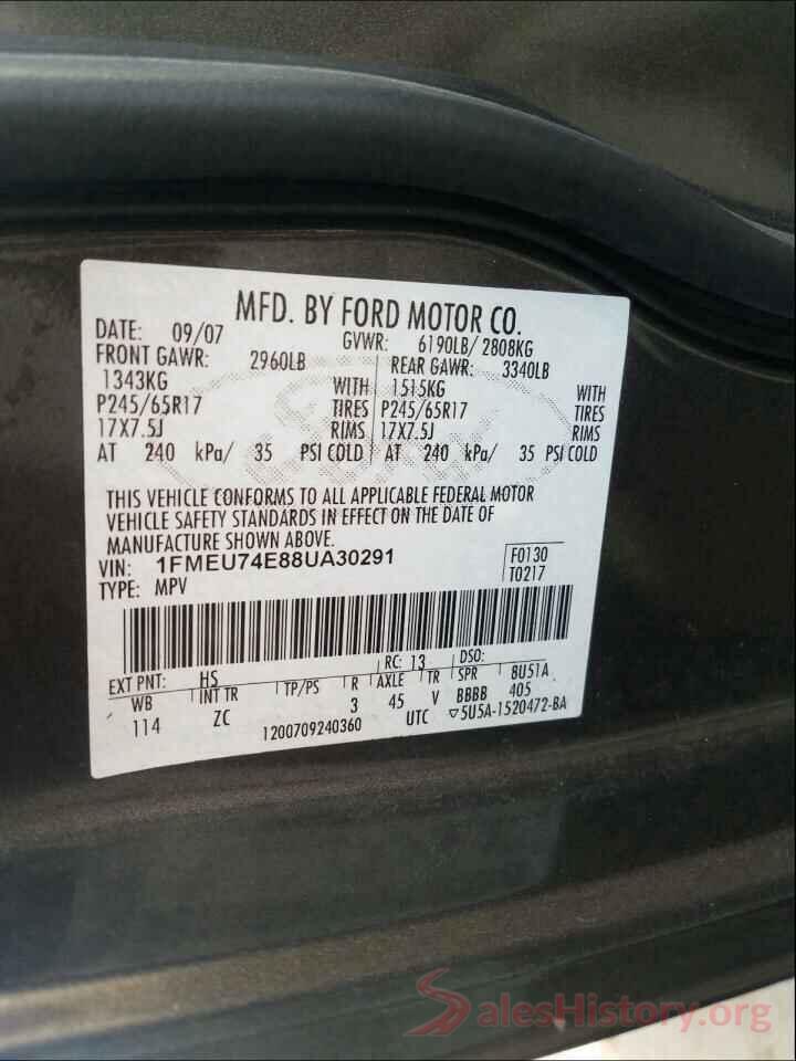 4T1BD1FK2HU227279 2008 FORD EXPLORER