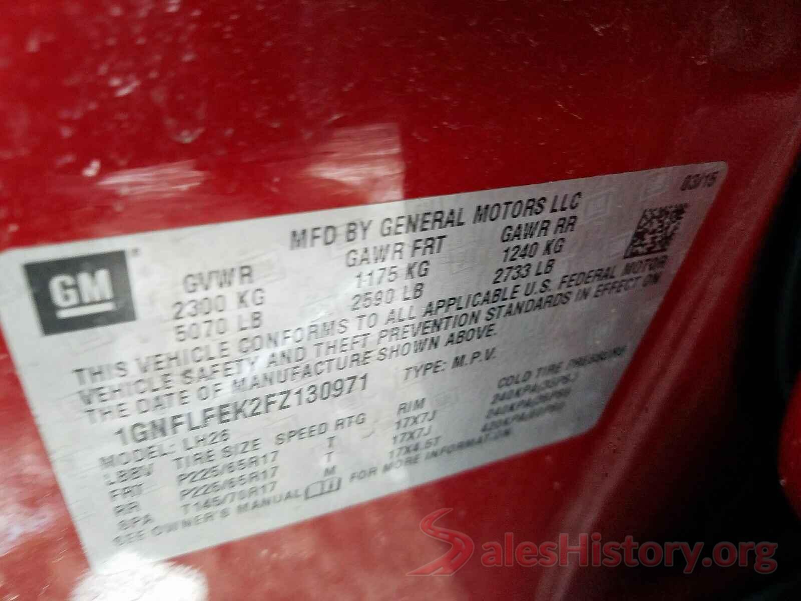 5NPDH4AE6GH722758 2015 CHEVROLET EQUINOX