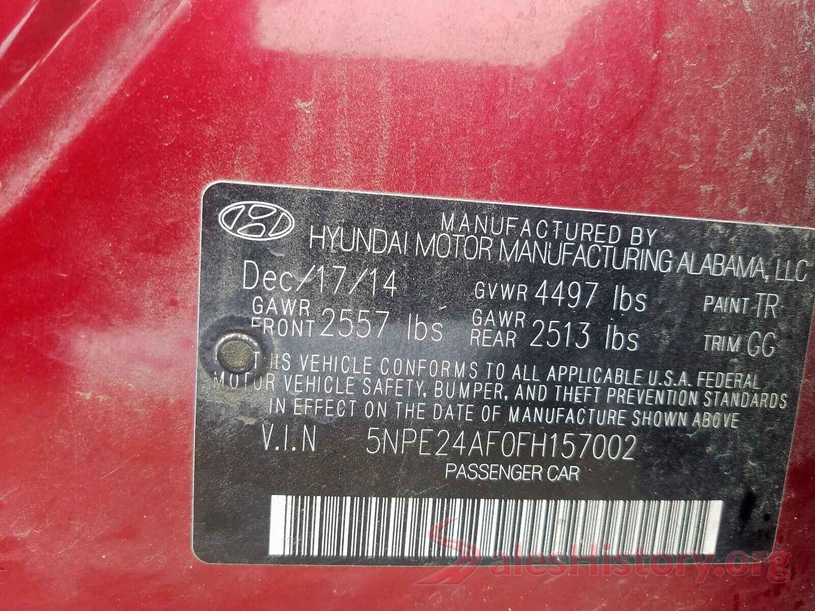 3KPF24AD0LE211644 2015 HYUNDAI SONATA