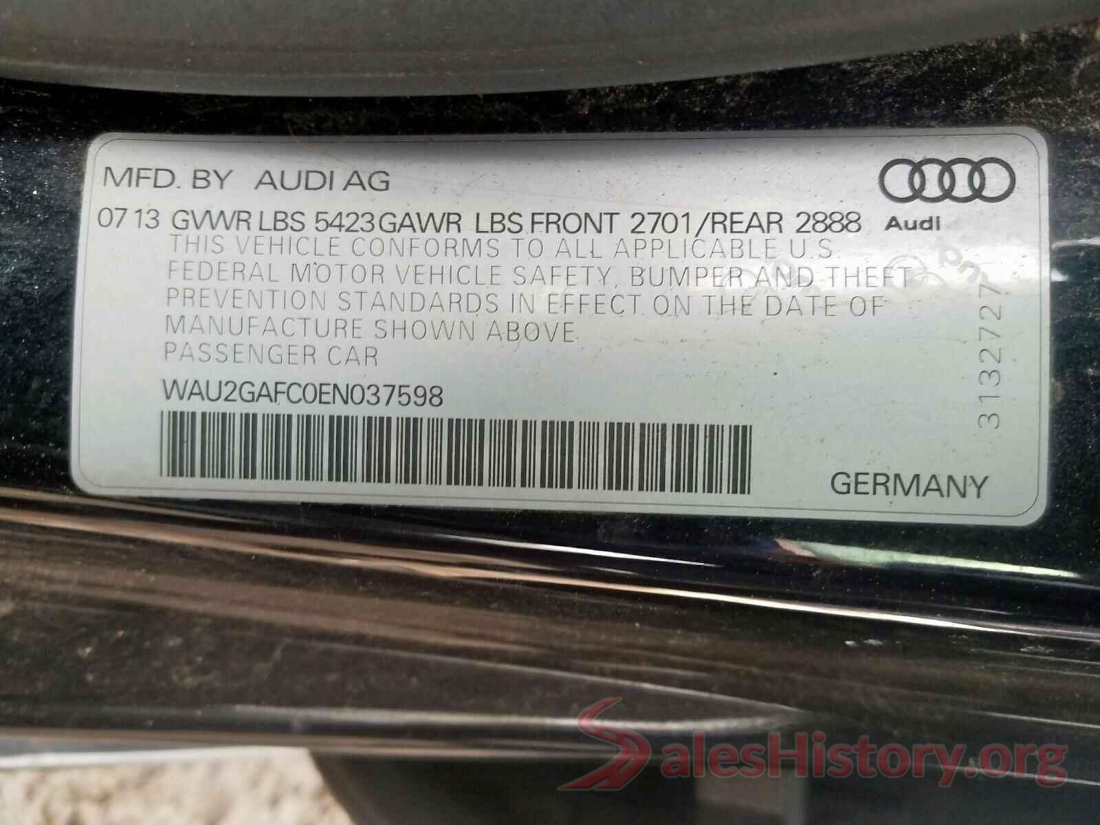 4T1B11HK7KU165374 2014 AUDI A7