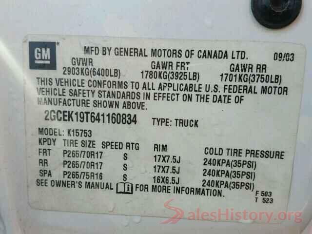 3VV3B7AX9LM059031 2004 CHEVROLET SILVERADO