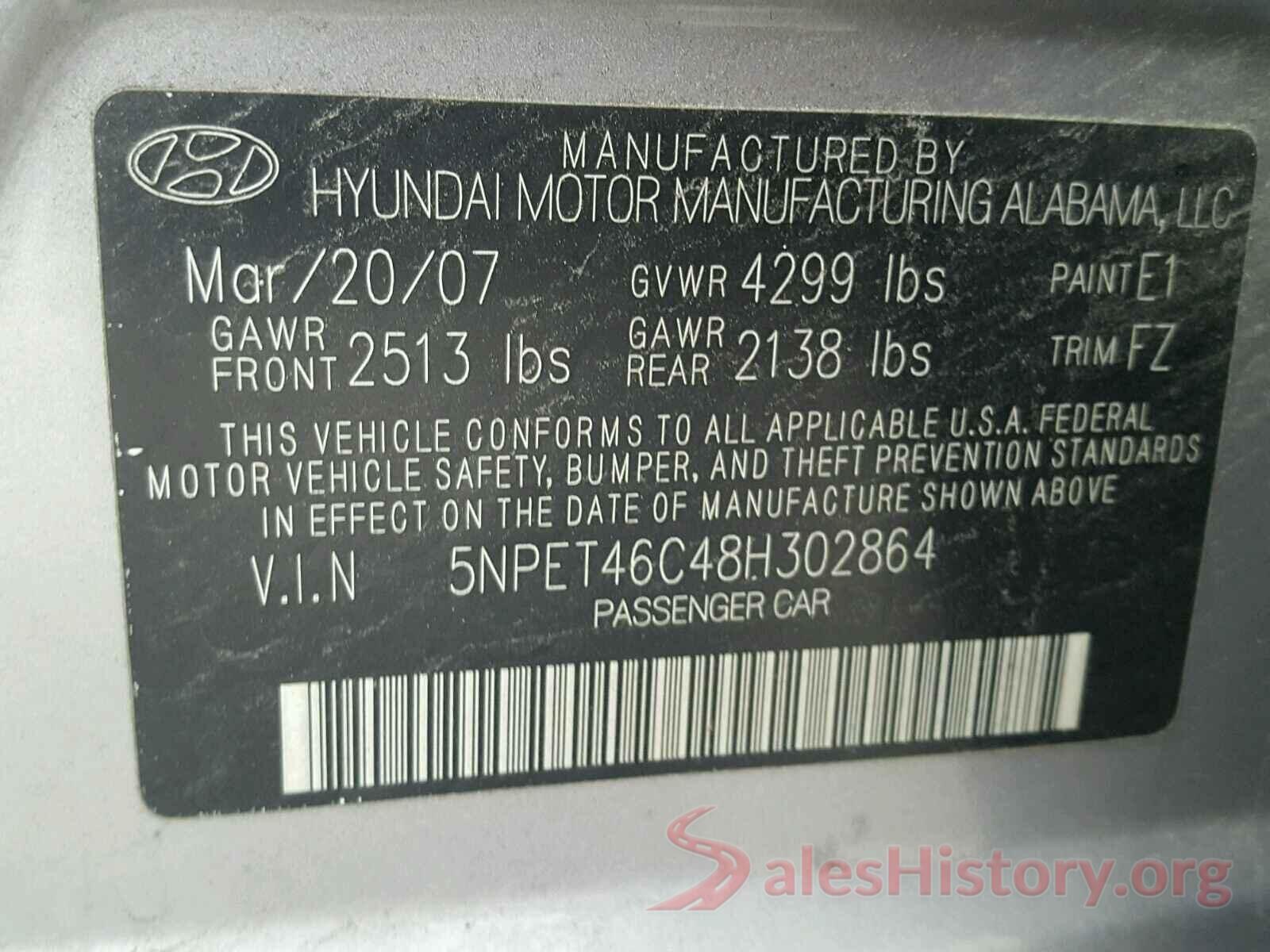 5NPE24AF9GH295980 2008 HYUNDAI SONATA