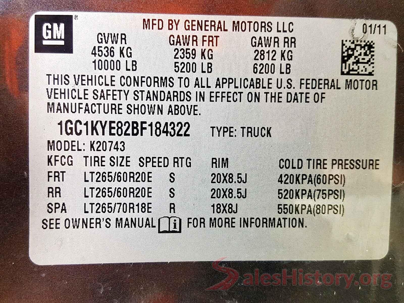 KNDPM3AC5K7623766 2011 CHEVROLET SILVERADO