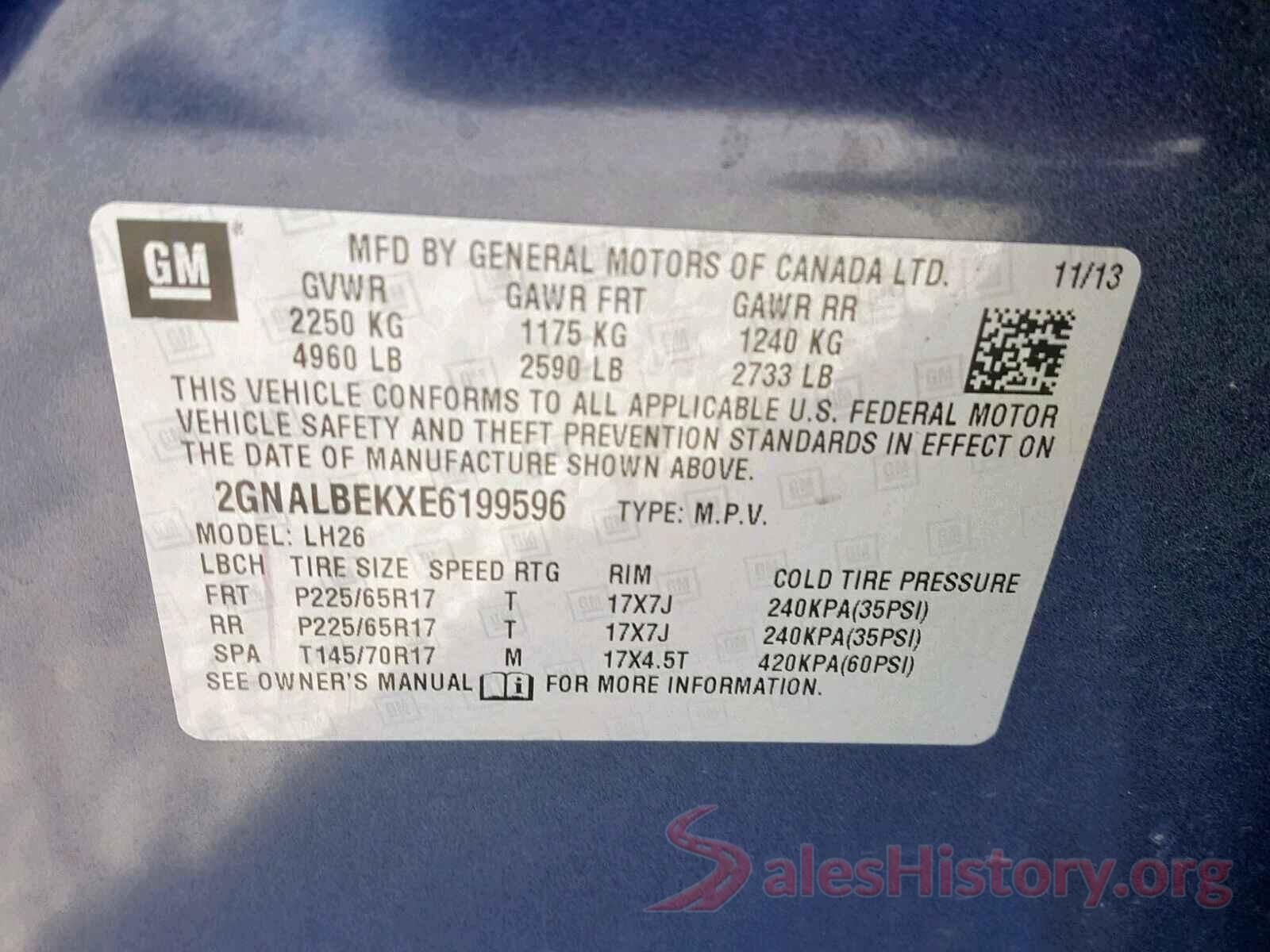 19XFC2F75JE029312 2014 CHEVROLET EQUINOX LT