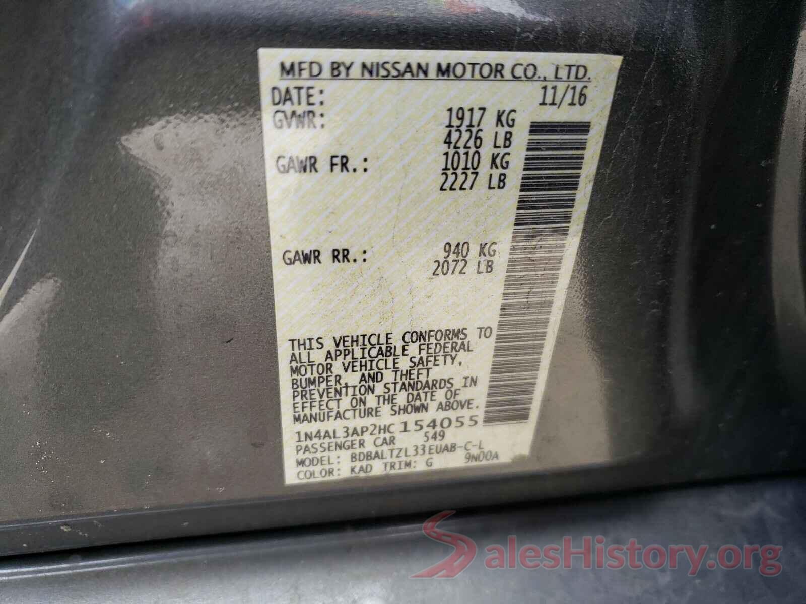 1N4AL3AP2HC154055 2017 NISSAN ALTIMA