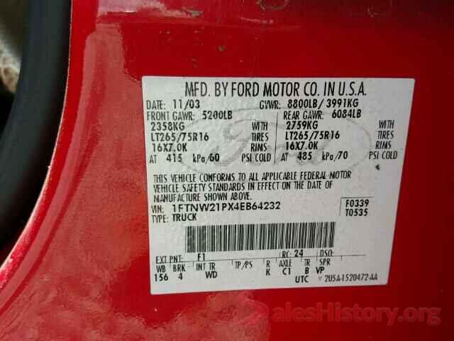 3FA6P0HD2KR215112 2004 FORD F250