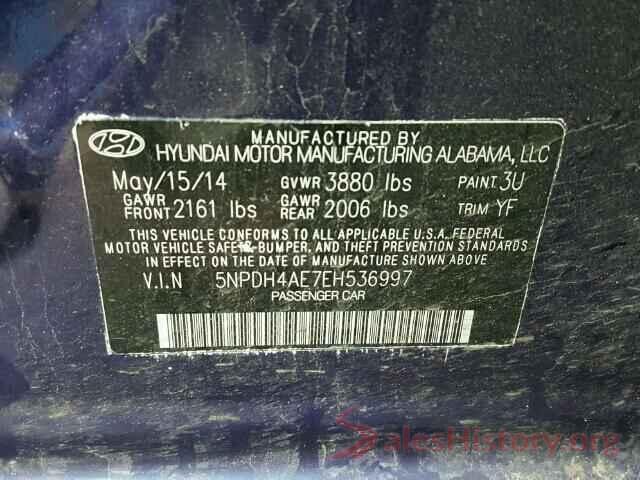 KM8J3CA45GU107302 2014 HYUNDAI ELANTRA