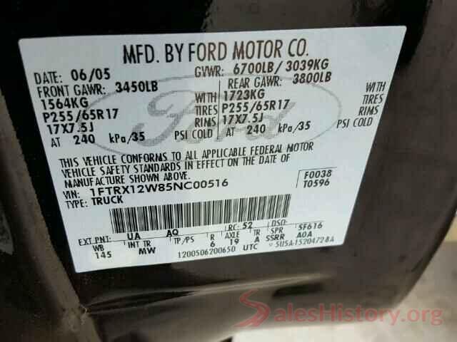 4JGDF6EE6HA868626 2005 FORD F150