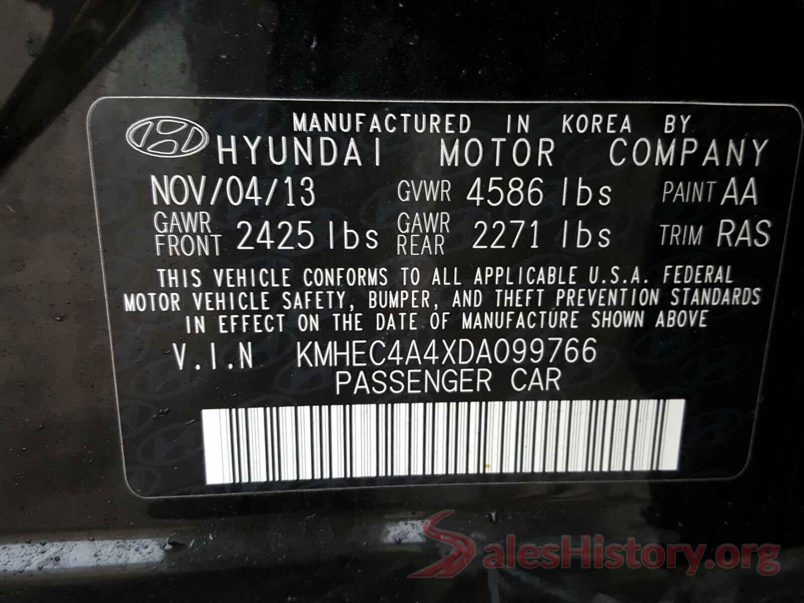 5NPE34AF7HH537700 2013 HYUNDAI SONATA