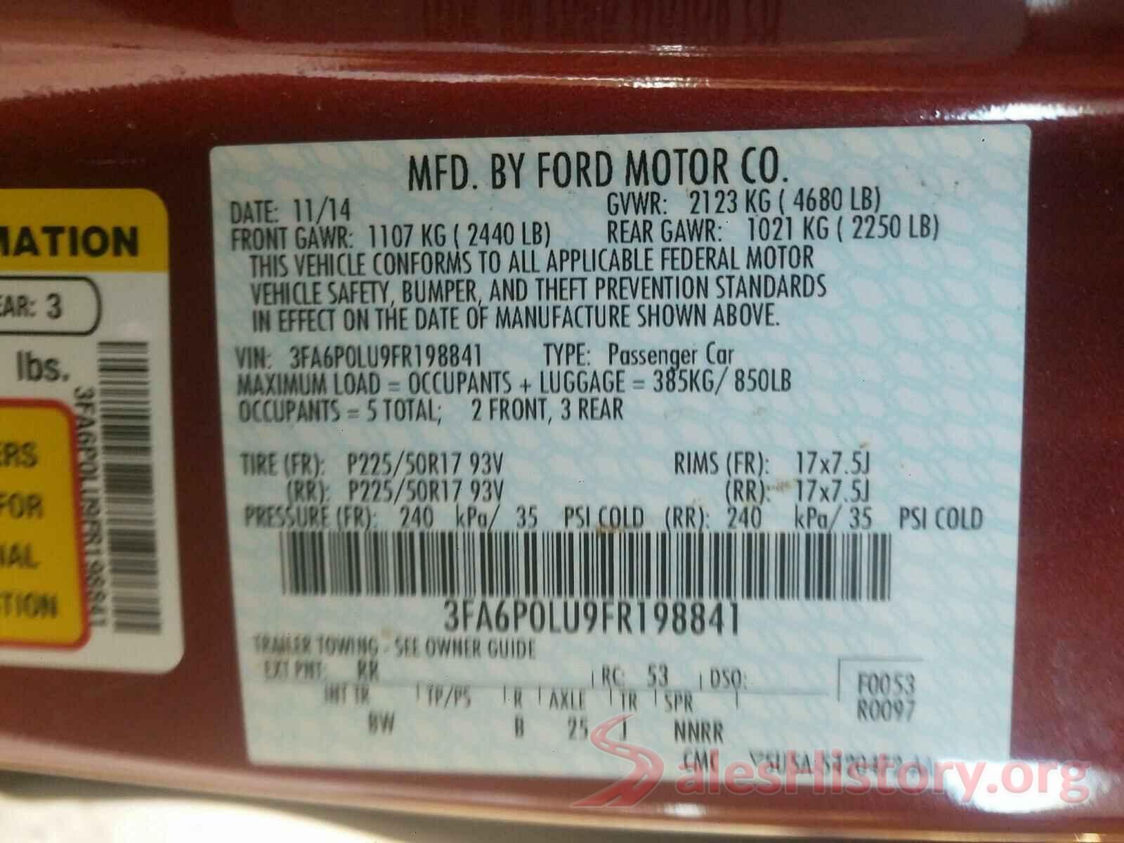 JM1BM1V73G1317137 2015 FORD FUSION