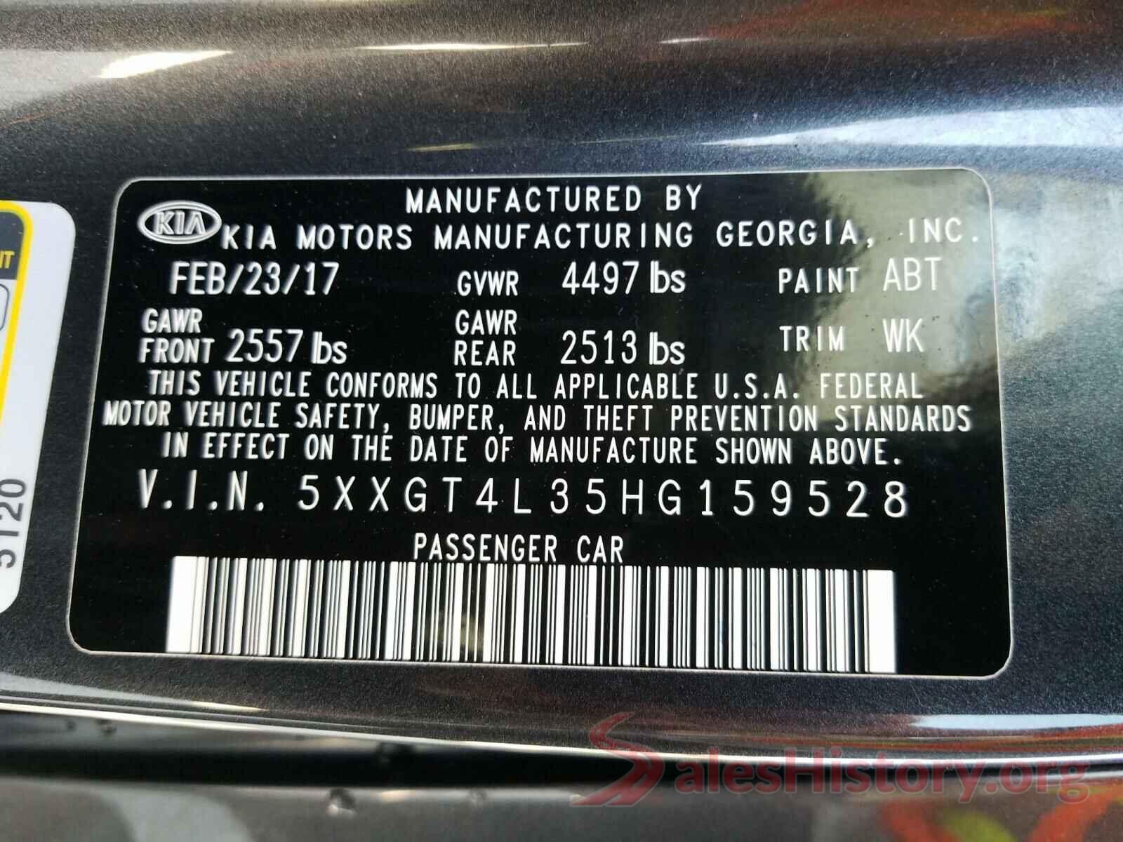 1N6BF0LY9HN800736 2017 KIA OPTIMA