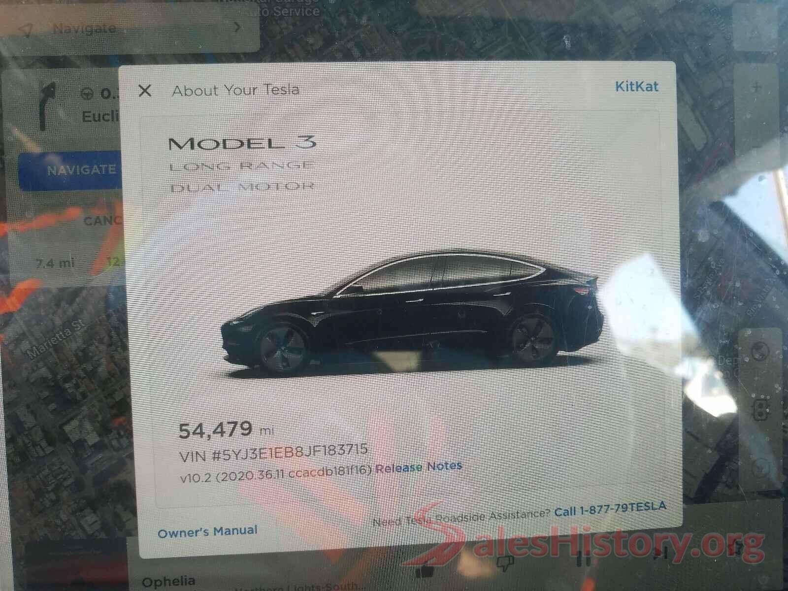 5YJ3E1EB8JF183715 2018 TESLA MODEL 3