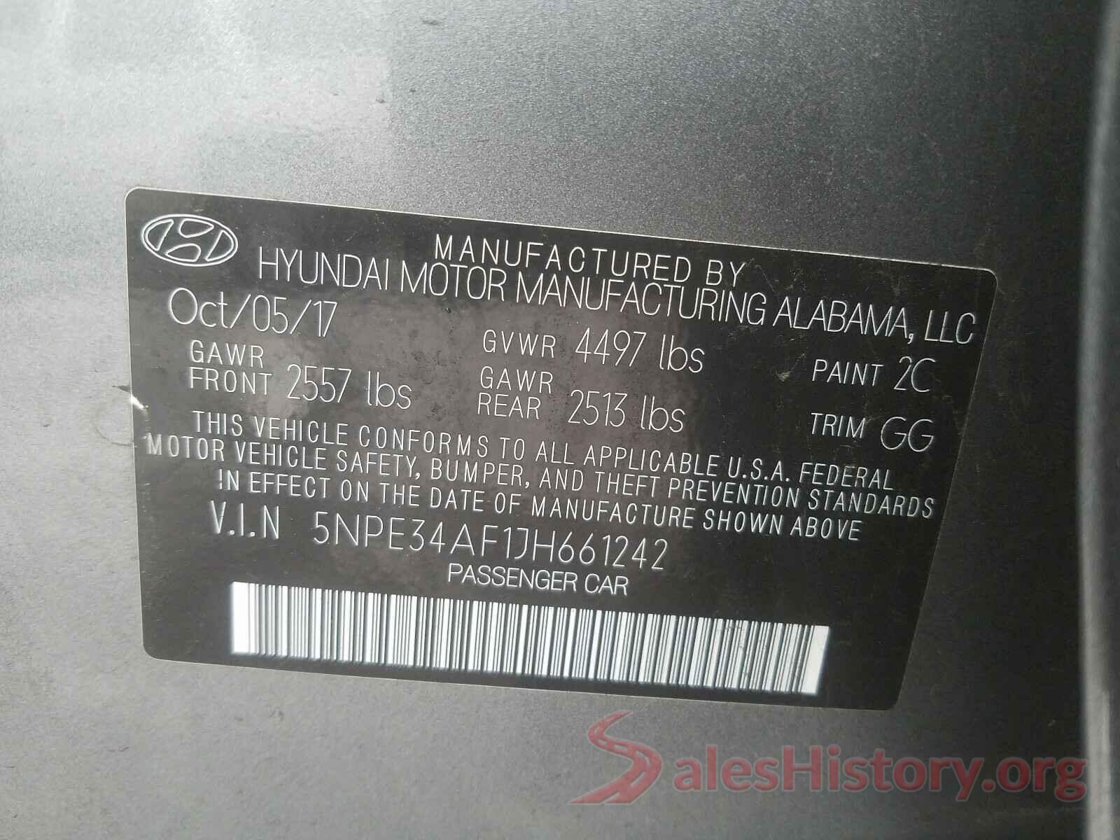 5NPE34AF1JH661242 2018 HYUNDAI SONATA