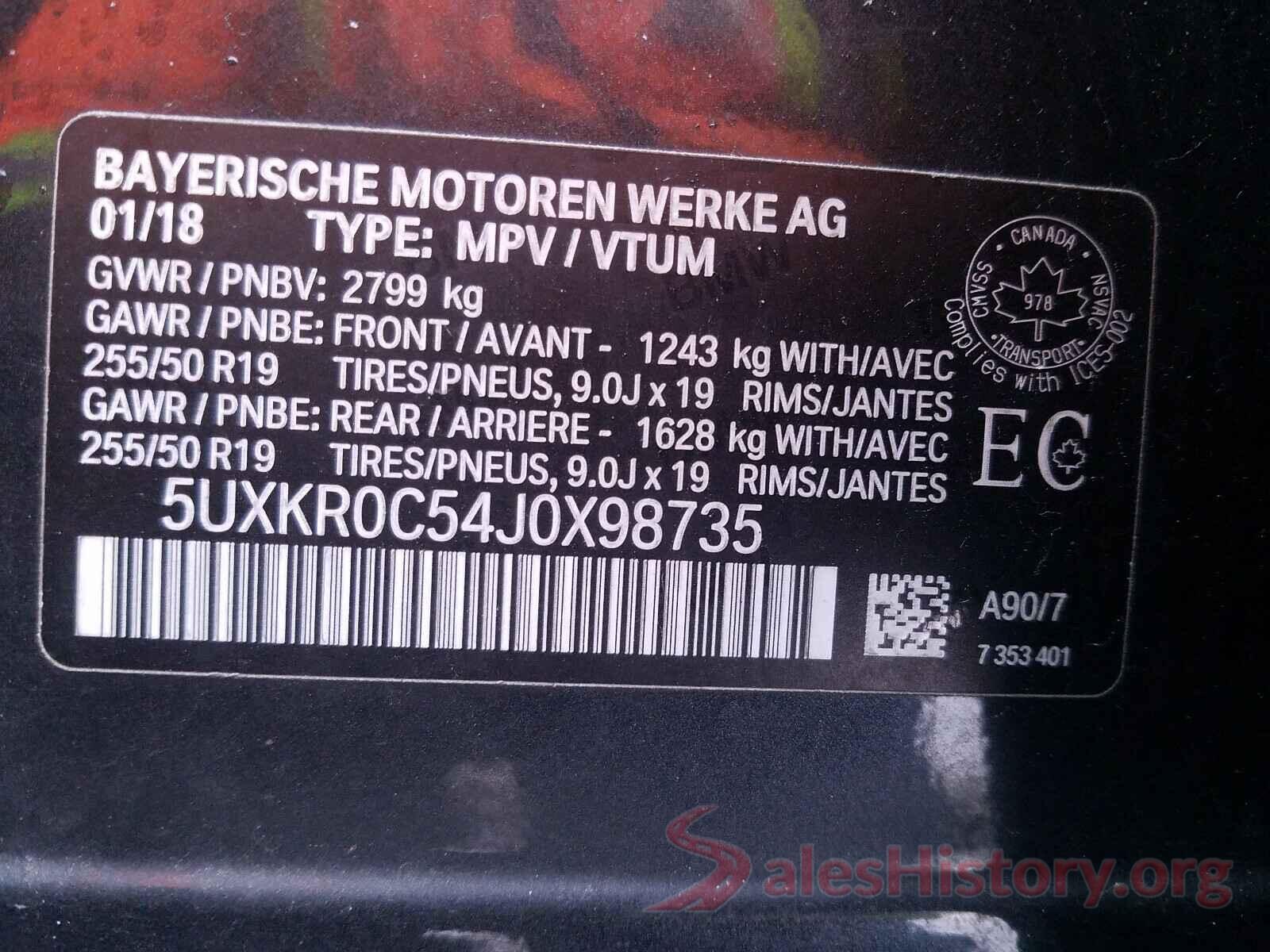 5UXKR0C54J0X98735 2018 BMW X5