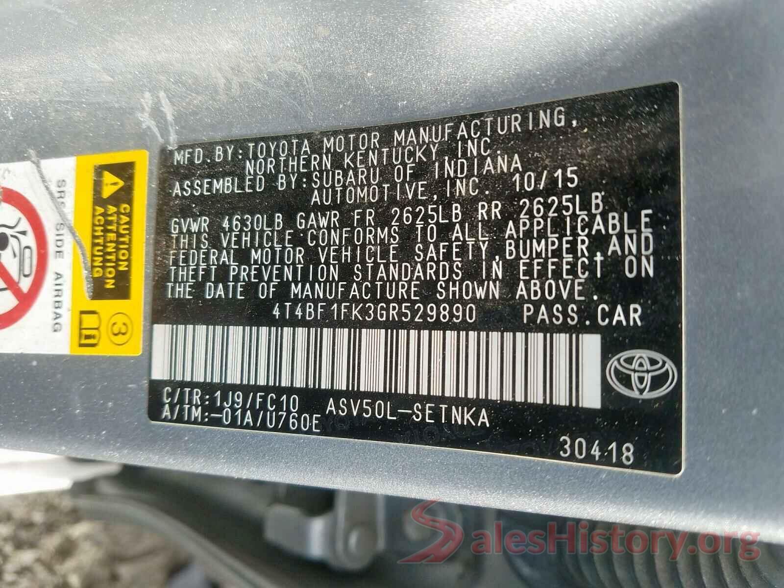 5YFBURHE4KP901902 2016 TOYOTA CAMRY