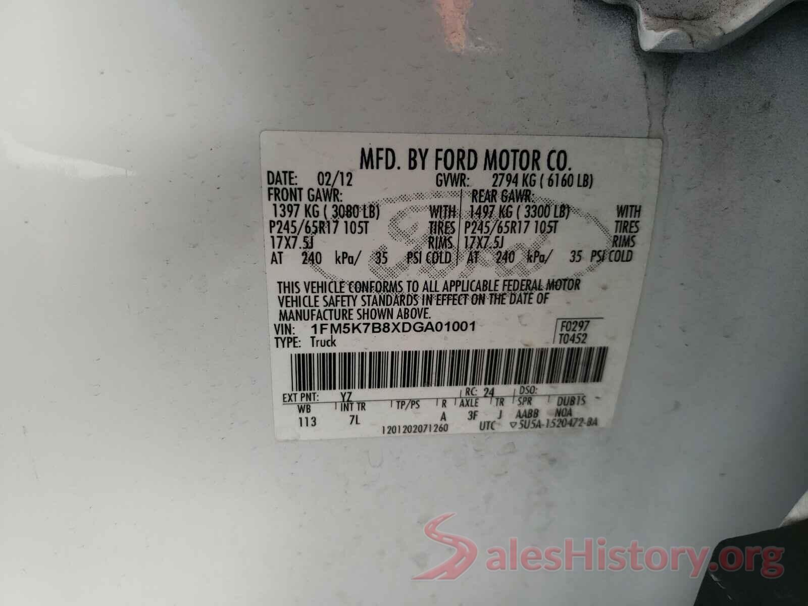 JF2SJADC1GH448731 2013 FORD EXPLORER