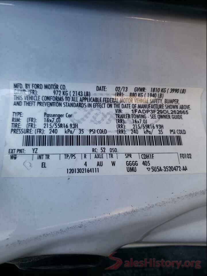 JM3KFACM5K1549886 2013 FORD FOCUS