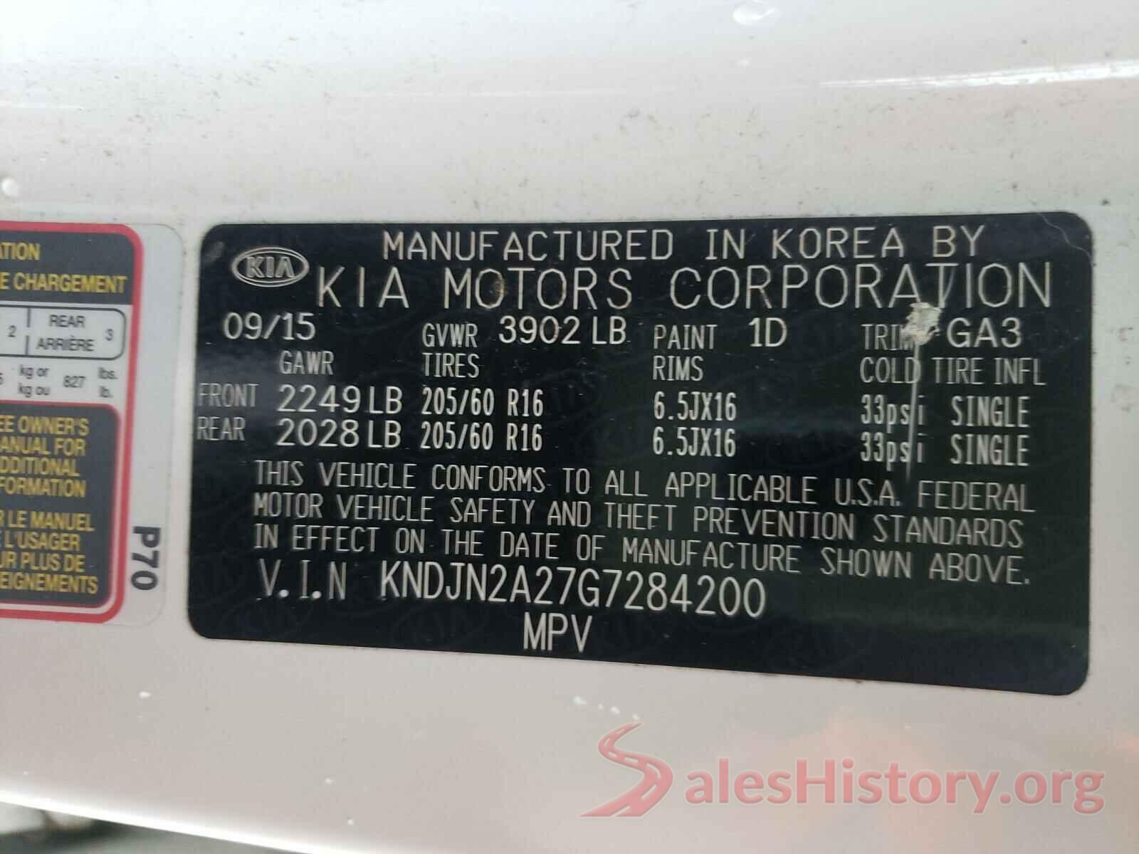 KNDJN2A27G7284200 2016 KIA SOUL