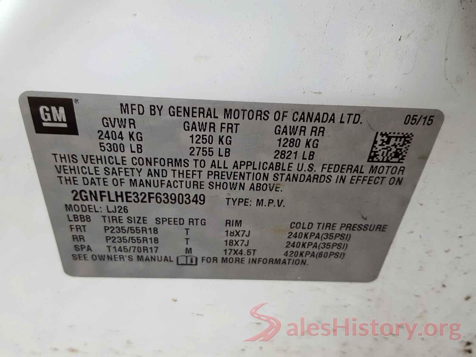 3N1AB7AP8JY263849 2015 CHEVROLET EQUINOX